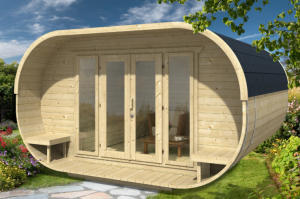 Овальная баня-бочка: планировка и отделка